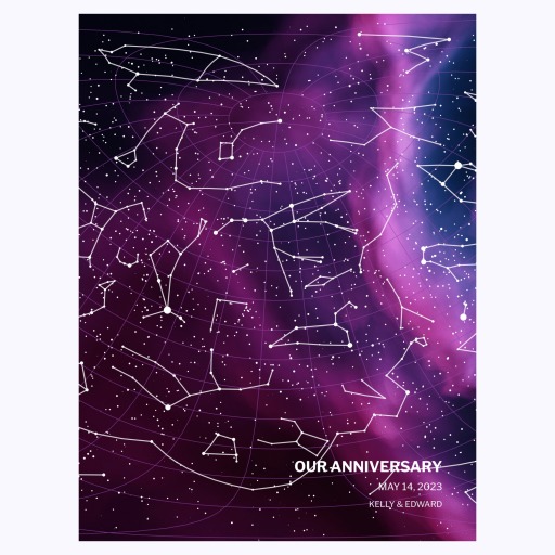 Our Anniversary Poster in Nebula - Celestial Map 1