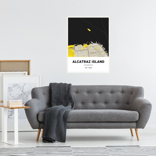 Alcatraz Poster - Street Map 4