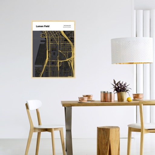 Seattle Seahawks Stadium Poster - Street Map 4