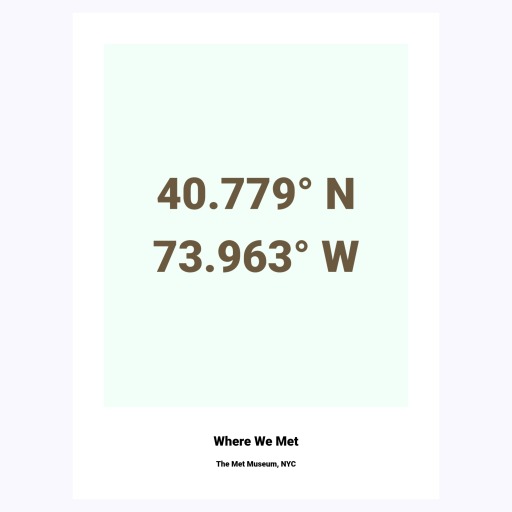 Where We Met Poster - Coordinates 1