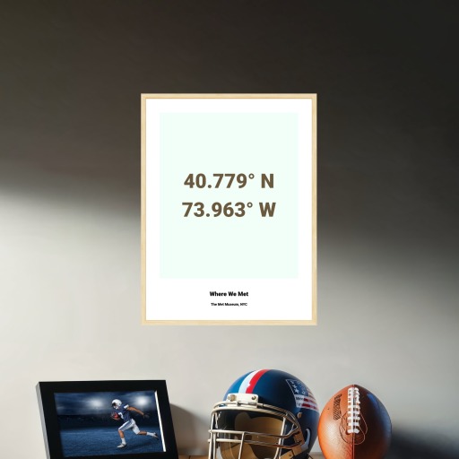 Where We Met Poster - Coordinates 2