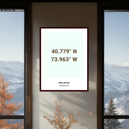 Where We Met Poster - Coordinates 3