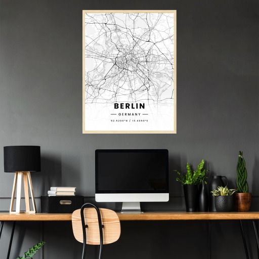 Berlin in Light Poster - Street Map 3