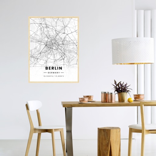 Berlin in Light Poster - Street Map 4