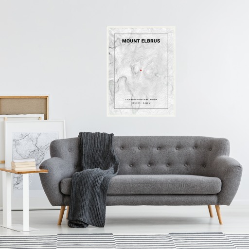 Mount Elbrus Poster - Topo Map 5