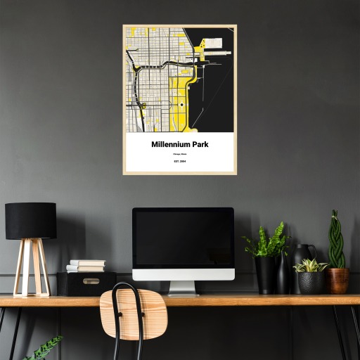 Millenium Park Poster - Street Map 2