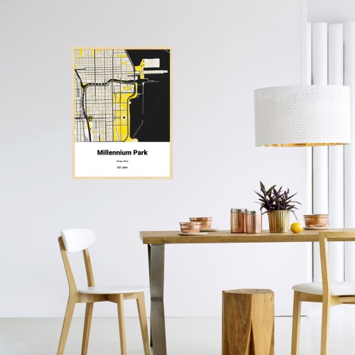 Millenium Park Poster - Street Map 3