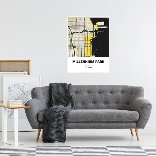 Millenium Park Poster - Street Map 5
