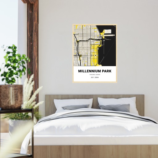 Millenium Park Poster - Street Map 6