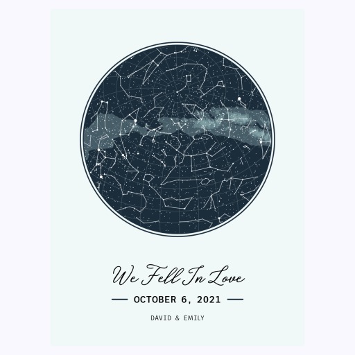 When We Fell in Love Poster - Celestial Map 1