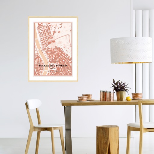 Piazza Del Popolo Poster - Street Map 3