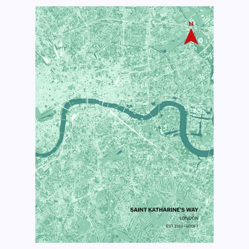 Tower Bridge Poster - Street Map 1