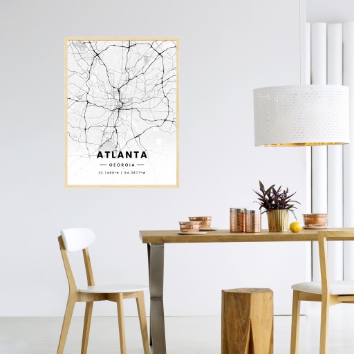 Atlanta in Light Poster - Street Map 4