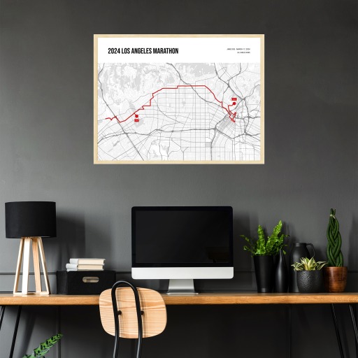 2024 Los Angeles Marathon Poster - Route Map 4