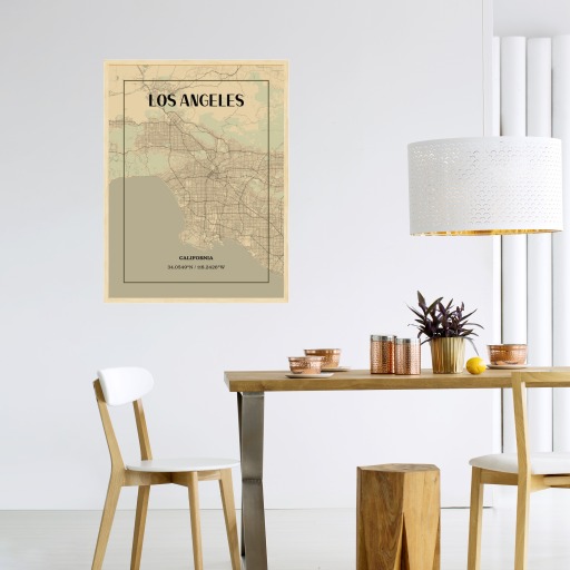 Los Angeles in Vintage Poster - Street Map 4