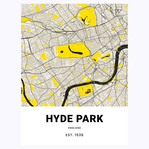 Hyde Park Poster - Street Map 1