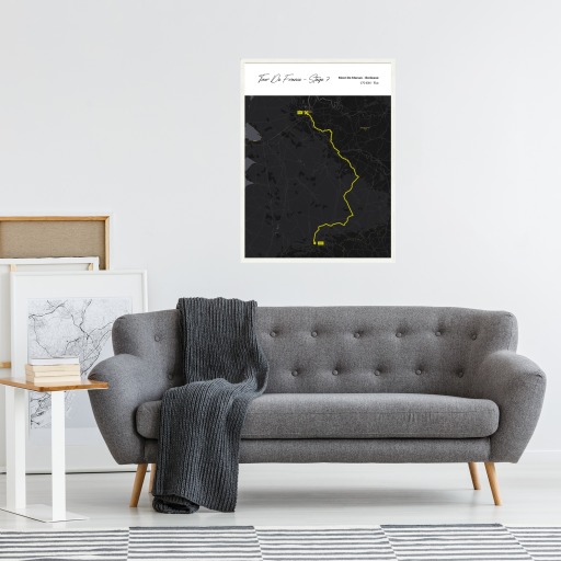 2023 Tour de France Stage 7 Poster - Route Map 5