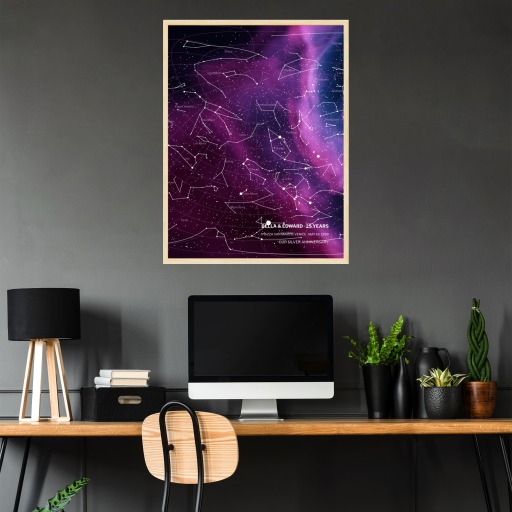 Our Silver Anniversary Poster in Nebula - Celestial Map 3