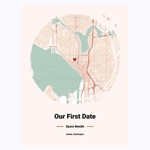 Where We Had Our First Date Poster - Street Map 1