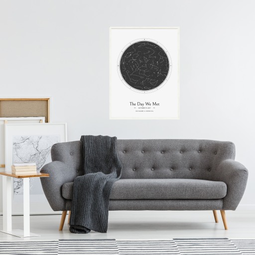 The Day We Met Poster - Classic Celestial Map 4