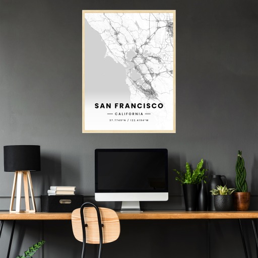 San Francisco in Light Poster - Street Map 3