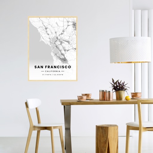 San Francisco in Light Poster - Street Map 4