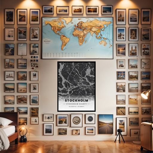 Stockholm in Dark Poster - Street Map 2