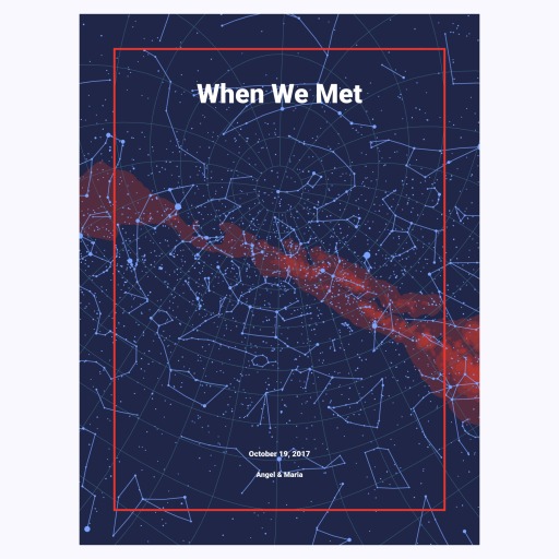When We Met Poster - Classic Celestial Map 1