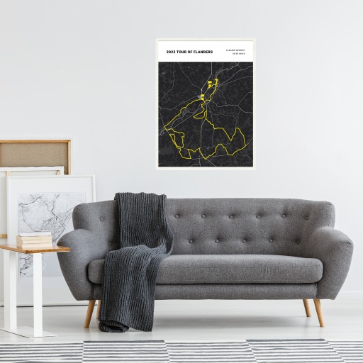 2023 Tour of Flanders Poster - Route Map 4