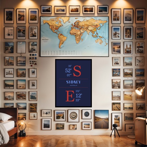Sydney Coordinates Poster 2