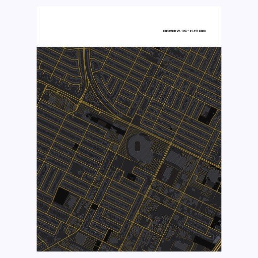 Green Bay Packers Stadium Poster - Street Map 1