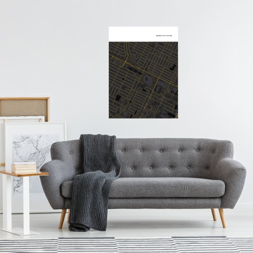 Green Bay Packers Stadium Poster - Street Map 3