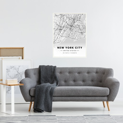 New York City in Light Poster - Street Map 5