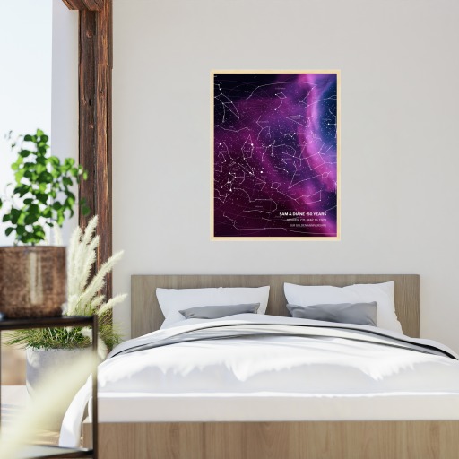 Golden Anniversary Poster in Nebula - Celestial Map 6