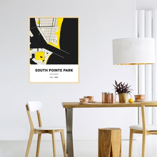 South Pointe Park Poster - Street Map 3
