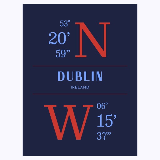 Dublin Coordinates Poster 1