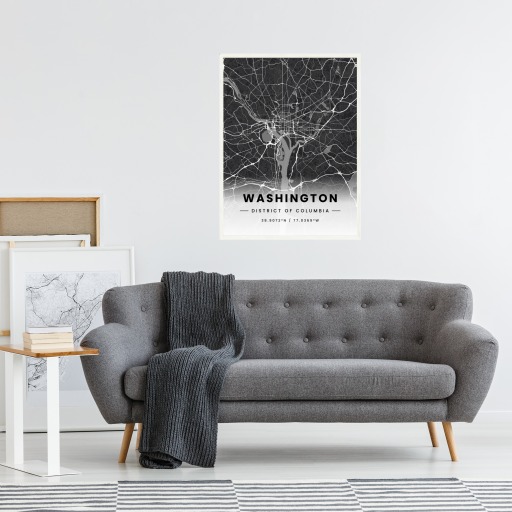 Washington D.C. in Dark Poster - Street Map 5