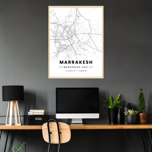 Marrakesh in Light Poster - Street Map 3