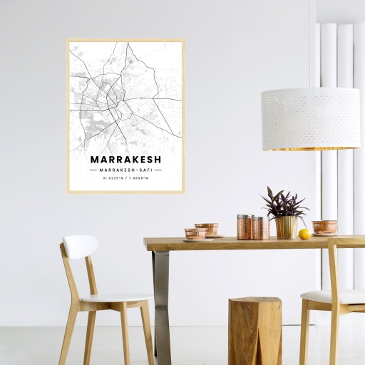 Marrakesh in Light Poster - Street Map 4