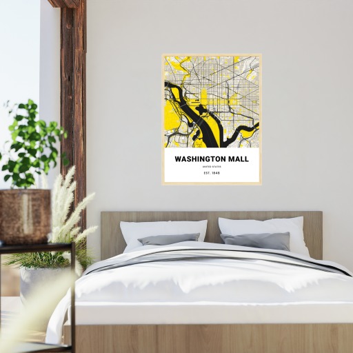 Washington Mall Poster - Street Map 5