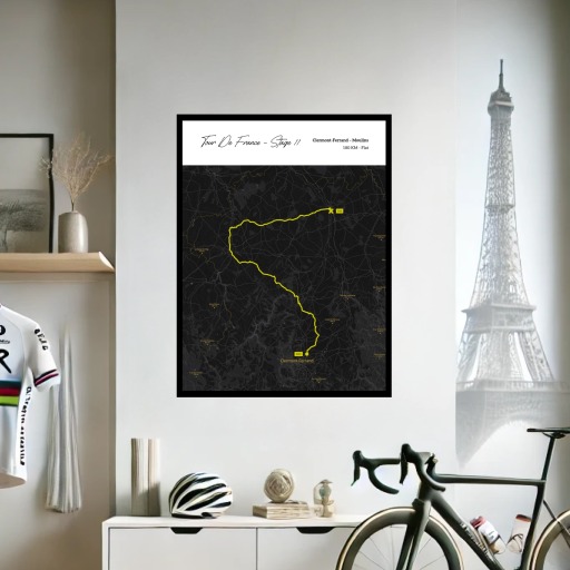 2023 Tour de France Stage 11 Poster - Route Map 2