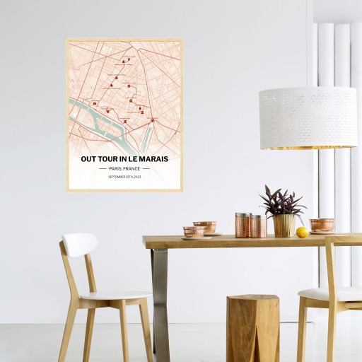 My Stay in Le Marais Poster - Route Map 4