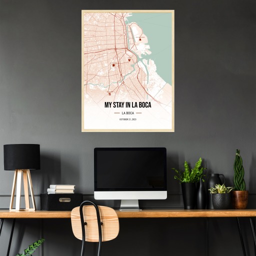 My Stay in La Boca Poster - Route Map 3
