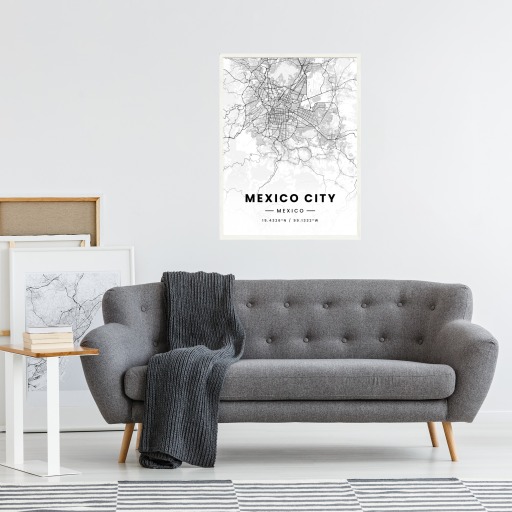 Mexico City in Light Poster - Street Map 5