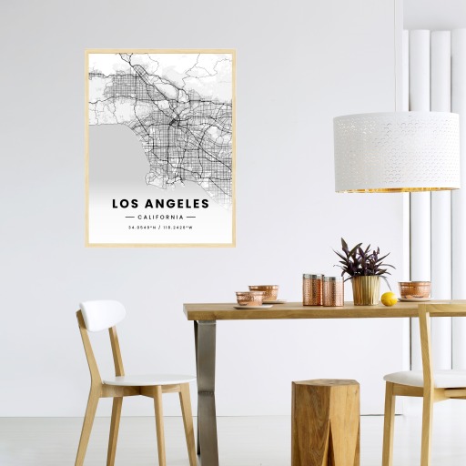 Los Angeles in Light Poster - Street Map 4