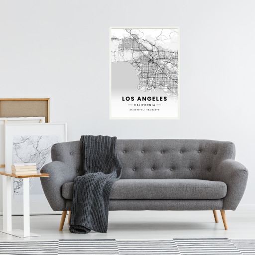 Los Angeles in Light Poster - Street Map 5