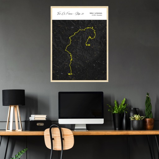 2023 Tour de France Stage 20 Poster - Route Map 3