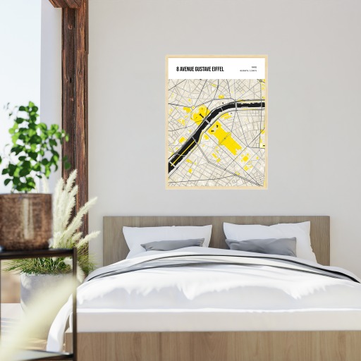 Eiffel Tower Poster - Street Map 5