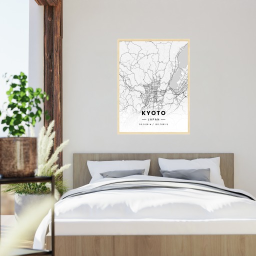 Kyoto in Light Poster - Street Map 6