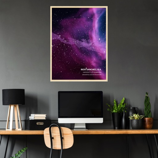 Graduation Poster in Nebula - Celestial Map 3